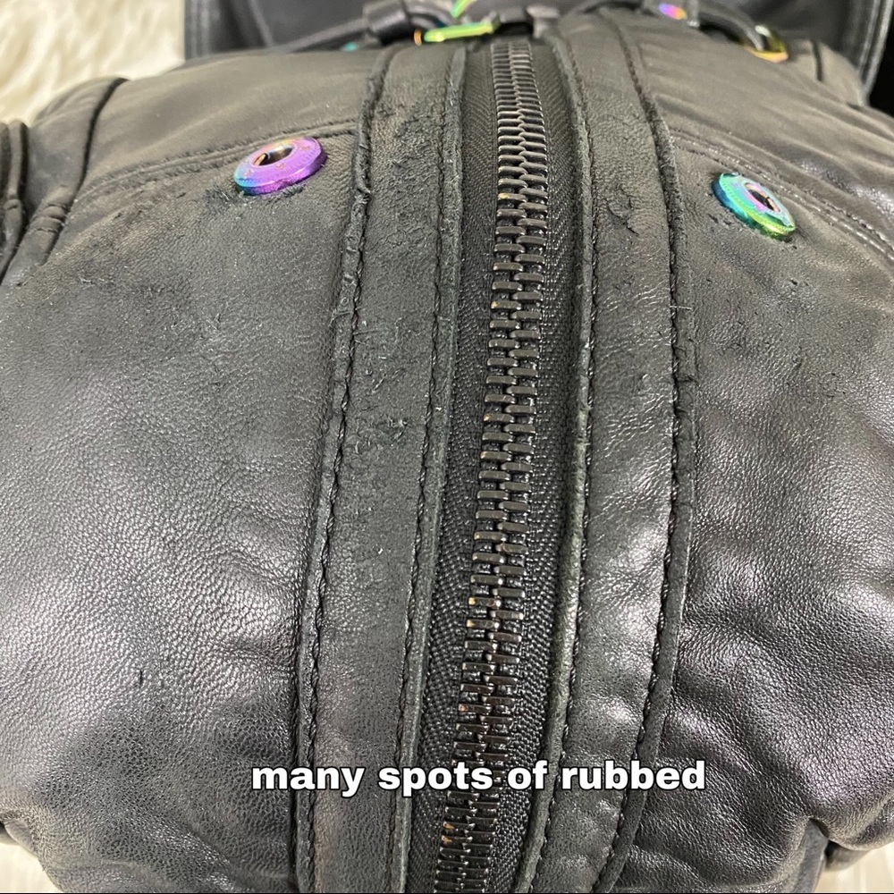 Alexander Wang Black Leather Backpack with Iridescent Hardware - Picture 11 of 16